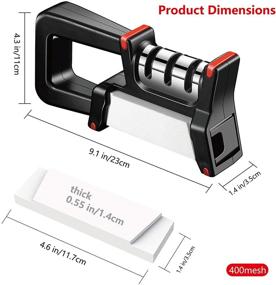 img 1 attached to Универсальный ножеточильщик с 3+1 ступенями: Восстановление, ремонт и полировка лезвий с помощью точильного камня - неотъемлемый аксессуар для кухонных ножей.