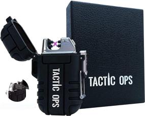 img 4 attached to 🔥 Tactic Ops Waterproof Lighter: Rechargeable Flameless Arc Plasma Lighter for Camping, Hiking, Survival - With Emergency Whistle (Black)