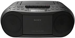 img 2 attached to 📻 Sony CD/MP3 Cassette Boombox with AM/FM Radio, Recorder, Headphone & Auxiliary Jack, Black - Includes 6 FT Aux Cable