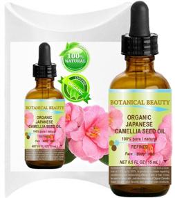 img 1 attached to 🌸 Reveal Natural Beauty with Japanese Organic Camellia Seed Oil: 100% Pure, Cold Pressed and Enriched with Antioxidants to Nourish Hair, Skin, and Nails – 0.5 Fl.oz-15ml