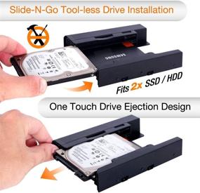 img 3 attached to 🔧 Tool-Less 2X 2.5" to 3.5" Dual Internal Hard Disk SSD Drive Metal Mounting Bracket - ICY DOCK EZ-Fit PRO MB082SP