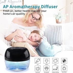 img 1 attached to 🌬️ AP Airpleasure Purifier Air Washer, Aroma Diffuser for Home and Office with Night Light - Black