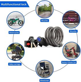 img 1 attached to 🚲 Complete 5-Piece Bike Accessories Set for Adult Bikes: USB Rechargeable Lights, Bicyclist Lock, Mobile Phone Holder, Bell & More!