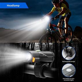 img 3 attached to 🚲 Complete 5-Piece Bike Accessories Set for Adult Bikes: USB Rechargeable Lights, Bicyclist Lock, Mobile Phone Holder, Bell & More!