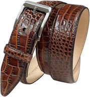 italian calfskin genuine leather alligator men's accessories for belts logo