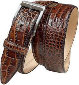 img 4 attached to Italian Calfskin Genuine Leather Alligator Men's Accessories for Belts