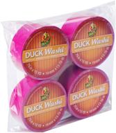 🦆 duck washi tape - pink craft and decorating tape, 0.75 in. x 15 yd, pack of 4 rolls logo