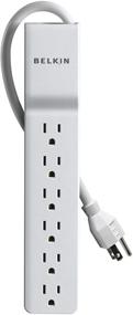 img 2 attached to 💡 Enhanced Belkin 6-Outlet Home and Office Power Strip Surge Protector with 4ft Cord