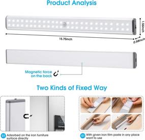 img 3 attached to 🔦 Pack of 3 Rechargeable LED Closet Lights - Battery Operated and Motion Activated. Perfect for Closets, Cabinets, Wardrobes, Cupboards, Hallways, Pantries, Sheds, or Portable Use.