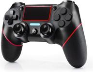 🎮 etpark ps4 wireless controller with touch panel, dual vibration and audio function, anti-slip grip and mini led indicator logo