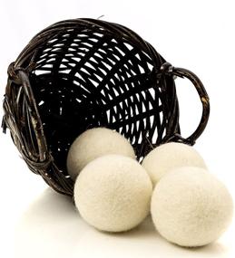 img 4 attached to 4-Pack Organic Wool Dryer Balls: Ecofriendly Fabric Softener for Infants – Gentle on Clothes & Skin