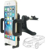 📱 universal air vent car mount holder for apple iphone 6/6s/6s plus/5s/4s, samsung galaxy s6/s6 edge/s5, lg, nexus, htc, cell phone, smartphone logo