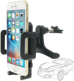 img 4 attached to 📱 Universal Air Vent Car Mount Holder for Apple iPhone 6/6s/6s Plus/5s/4s, Samsung Galaxy S6/S6 Edge/S5, LG, Nexus, HTC, Cell Phone, Smartphone