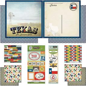 img 1 attached to 📸 Texas Vintage Scrapbook Kit by Scrapbook Customs - Themed Paper and Stickers, 12x12 inch