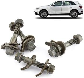 img 1 attached to 🔩 Qiilu Camber Bolts: 4pcs 14mm Steel Adjustable Four Wheel Alignment Kit for Vehicles