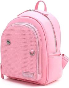 img 1 attached to Loungefly Pink Trader Mini Backpack