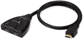 img 1 attached to Переключатель HDMI 1.4 Monoprice Blackbird 2x1 - Pigtail, HDCP 1.4, 1080p 60 Гц, совместим с PS4/5, Xbox, Apple TV, Fire Stick, Roku, Blu-Ray Player!