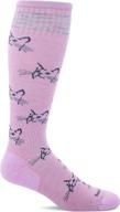 🧦 feline fancy compression socks: moderate graduated support for women by sockwell logo