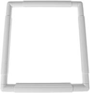 plastic square cross stitch frame - diy sewing tools for precise embroidery | handheld craft clip hoop (11x11 inches) logo