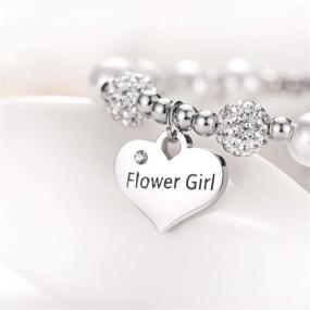 img 3 attached to Bracelet Pendant Rhinestone Flowergirl Jewelry