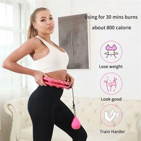 img 3 attached to 💪 VETUPIC Smart Weighted Infinity Hoop for Adults - 24 Detachable Knots, 3 lb - 2 in 1 Abdomen Fitness Massage - Ideal for Men and Women, Promotes Weight Loss