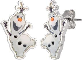 img 4 attached to Disney Frozen Snowman Silver Earrings