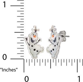 img 1 attached to Disney Frozen Snowman Silver Earrings