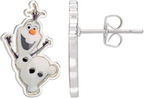 img 2 attached to Disney Frozen Snowman Silver Earrings