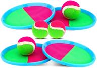 🎾 qrooper kids toys toss and catch game set: fun ball sports games with paddles, balls, and storage bag for classic outdoor, beach, and yard games - perfect kids gift! логотип