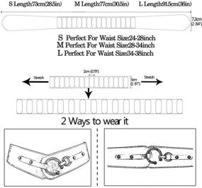 img 2 attached to Стильный женский ретро-пояс Talleffort с эластичной талией и широкой растяжкой для модных кожаных ремней