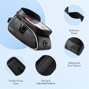 img 3 attached to Waterproof Bike Bag with Phone Mount Holder - Secure Cycling 🚲 Pouch for iPhone, Samsung - Touch Screen & Repair Tool Kits Included