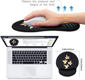 img 2 attached to 🖱️ Aelfox Keyboard Wrist Rest Memory Foam & Gaming Mouse Pad with Wrist Support - Ergonomic Wrist Pad for Pain Relief in Computer, Laptop, Office, School, and Home Use