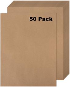 img 4 attached to 📄 Set of 50 Kraft Paper Sheets - Rustic Sketch Drawing Art Paper for Journals & Scrapbooks - Perfect for Brown Stationery, D.I.Y. Projects - Letter Size 8.5 x 11 Inches - Compatible with Laser & Inkjet Printing