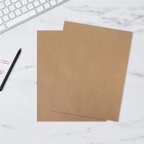 img 1 attached to 📄 Set of 50 Kraft Paper Sheets - Rustic Sketch Drawing Art Paper for Journals & Scrapbooks - Perfect for Brown Stationery, D.I.Y. Projects - Letter Size 8.5 x 11 Inches - Compatible with Laser & Inkjet Printing