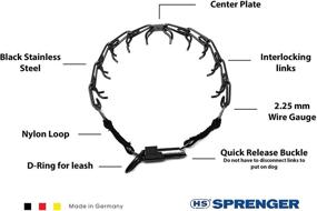 img 3 attached to 🐶 Herm Sprenger Black Stainless Steel Prong Dog Training Collar: Ultimate No-Pull Solution with Quick Release Buckle - Made in Germany