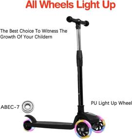 img 3 attached to 🛴 Adjustable Height Kids Scooters with Light-Up Wheels - SWEETDREAM 3 Wheel Scooter for Toddlers