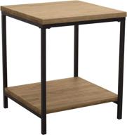 🪑 ravenna home justin rustic wood grain side end table, 20"w - amazon brand logo