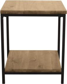 img 2 attached to 🪑 Ravenna Home Justin Rustic Wood Grain Side End Table, 20"W - Amazon Brand