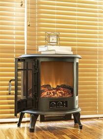 img 4 attached to 🔥 e-Flame USA Regal Free-Standing Electric Fireplace Stove - Enhancing 3-D Log and Fire Display (Black)