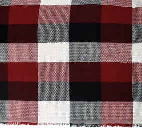 img 2 attached to 🧣 Grey Tartan Winter Infinity Plaid Women's Accessories - Scarfands