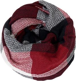 img 1 attached to 🧣 Grey Tartan Winter Infinity Plaid Women's Accessories - Scarfands