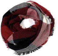 🧣 grey tartan winter infinity plaid women's accessories - scarfands logo