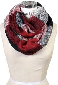 img 3 attached to 🧣 Grey Tartan Winter Infinity Plaid Women's Accessories - Scarfands