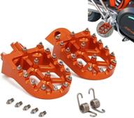 🏍️ jfg racing cnc wide dirt bike foot pegs| motorcycle footpegs pedals rests for 65-1290 sx sxf exc excf xc xcf xcw super moto enduro adventure freeride 98-18 offroad logo