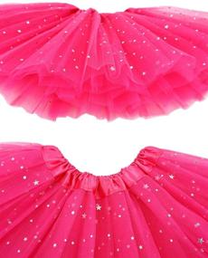 img 1 attached to 👗 BGFKS Hot Pink Girls Dress Up Tutu Skirt Set with Flower Crown Wreath Headband and Wand - Ages 1-3T