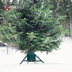 img 2 attached to Modern Geometric Design Tree Nest Stand Base Holder |Stable Steel for 8ft Real Trees| Xmas Tree Decoration | Medium Size | White