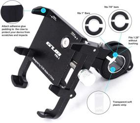 img 3 attached to 📱 Metal Black Thick Case Bike & Motorcycle Phone Mount Handlebar Holder - Fits iPhone X XR Xs max 8 8s 7 PLUS, Samsung Galaxy S10 S9 S8 Note 10 9 8