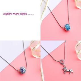 img 1 attached to 🦄 Girls' Jewelry Set: Unicorn Gifts - Unicorn Heart Necklace and Charm Bracelets - Perfect Gift for Girls