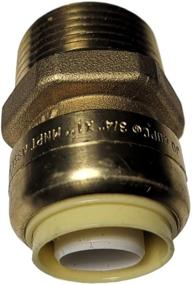 img 1 attached to 🔌 XFITTING 3/4" Push Fit x 1" Male NPT Adapter: Certified NSF ANSI61, Lead Free Brass Plumbing Fitting for Copper, Pex, CPVC - 1 Pack