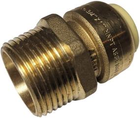 img 3 attached to 🔌 XFITTING 3/4" Push Fit x 1" Male NPT Adapter: Certified NSF ANSI61, Lead Free Brass Plumbing Fitting for Copper, Pex, CPVC - 1 Pack